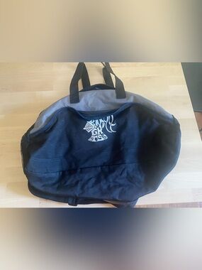 Black and Gray Men's Tote Bag - Unbranded Canvas Weekend Carry